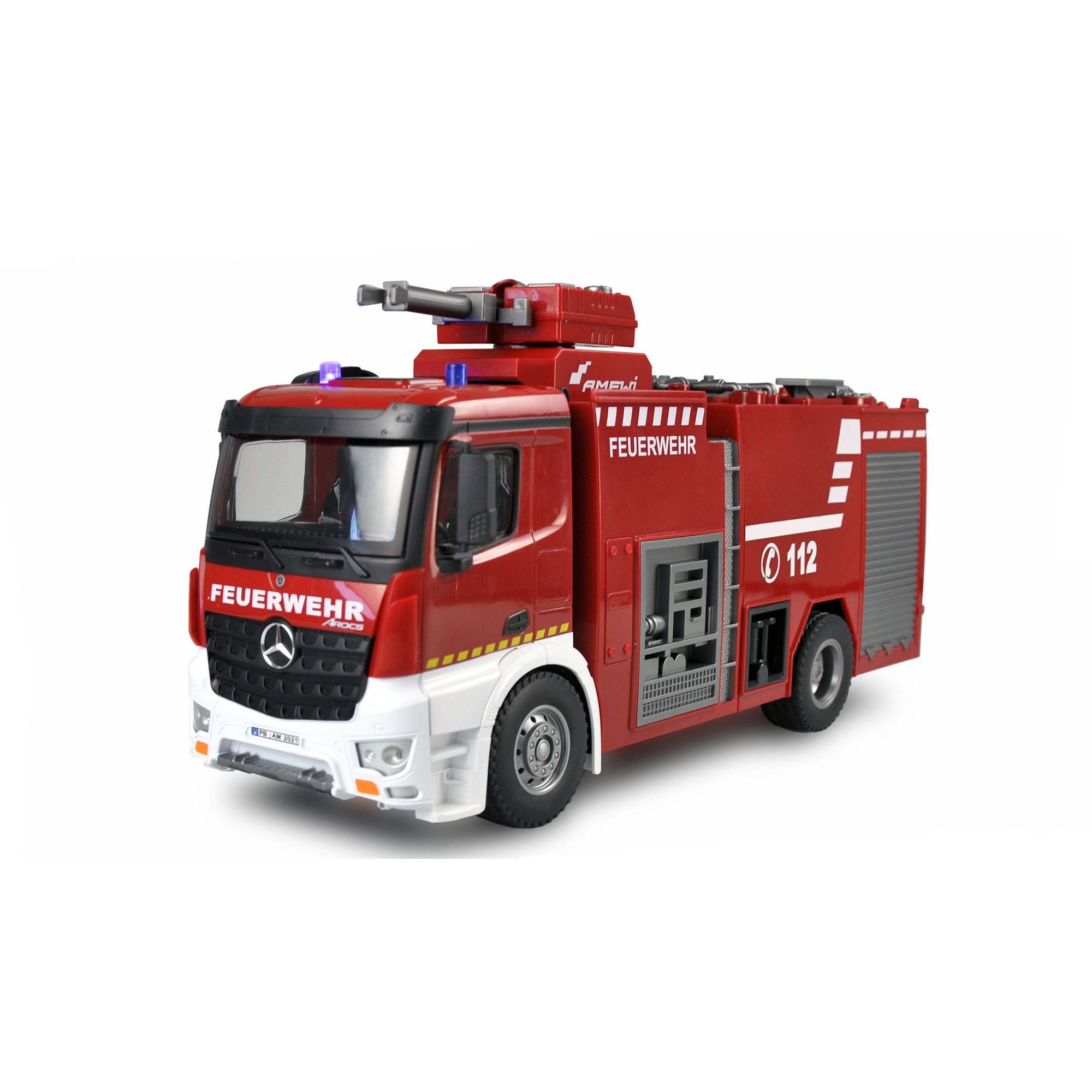 Camion RC cu telecomanda Mercedes-Benz Arocs Pompieri, 480mm, 1:18, 2 4GHz, RTR