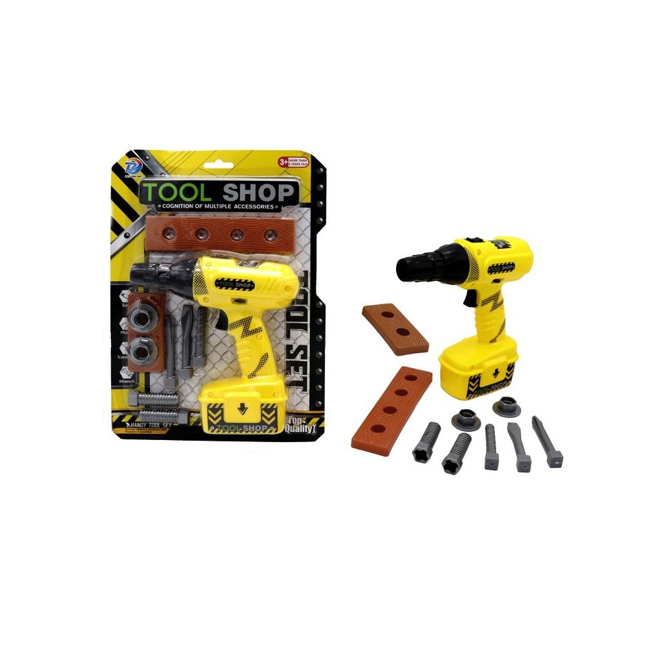 Jucarie interactiva , model bormasina cu accesorii, 32x23 cm