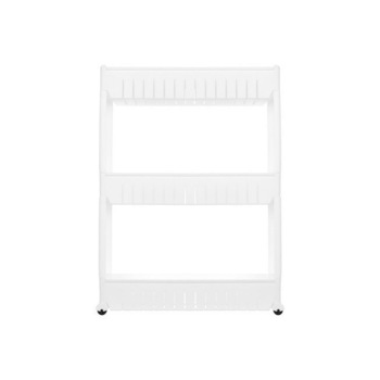 Raft Util pe roti, cu trei compartimente depozitare, 72,5 x 54,5 x 12,5 cm, plastic, alb, mobil, accesoriu bucatarie, sufragerie Raft Util pe roti, cu trei compartimente depozitare, 72,5 x 54,5 x 12,5 cm, plastic, alb, mobil, accesoriu bucatarie, sufragerie
