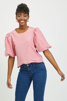 Vila, Tricou cu maneci bufante, Roz Vila, Tricou cu maneci bufante, Roz