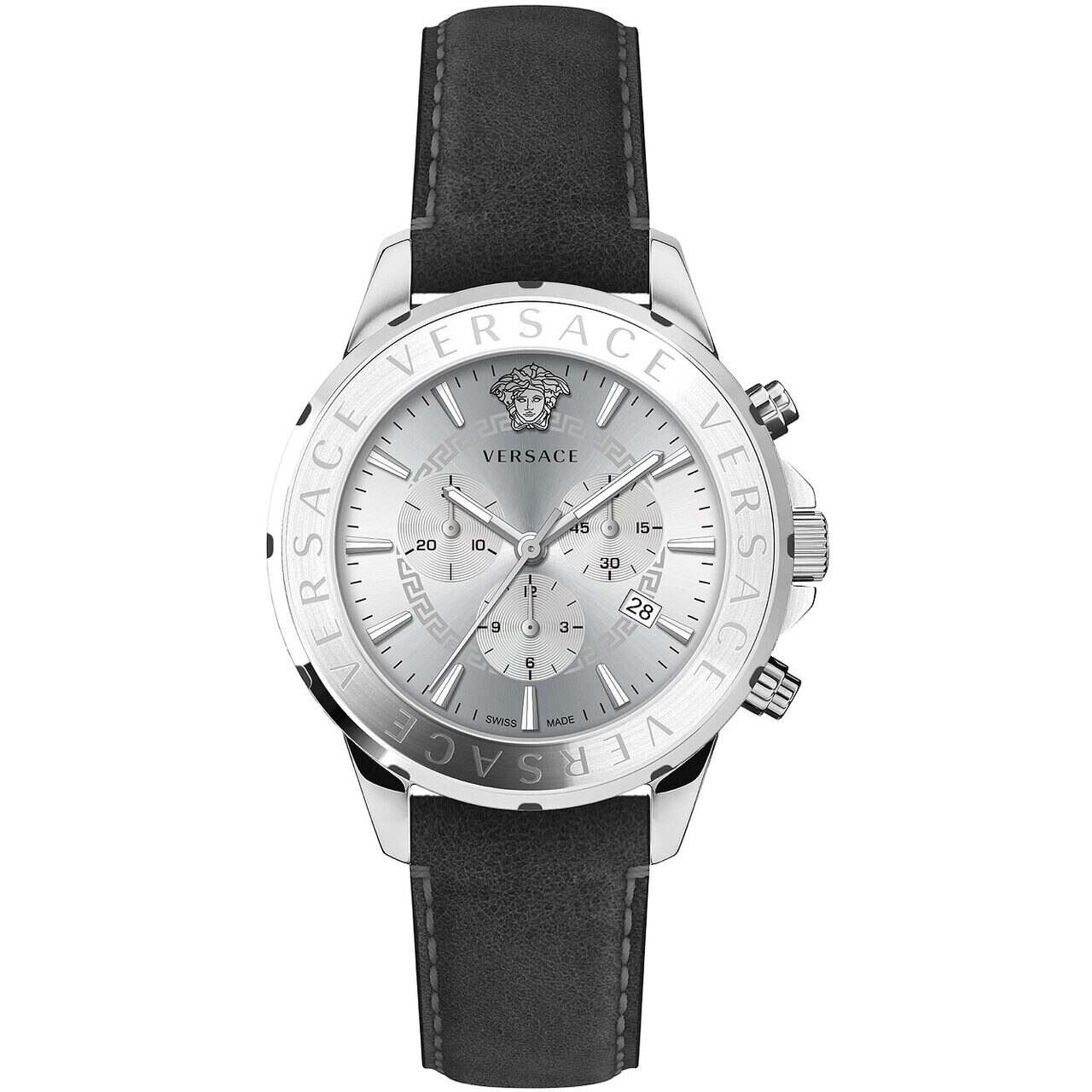 Ceas barbatesc Versace VEV600119, Quartz, 44mm, 5ATM, Argintiu