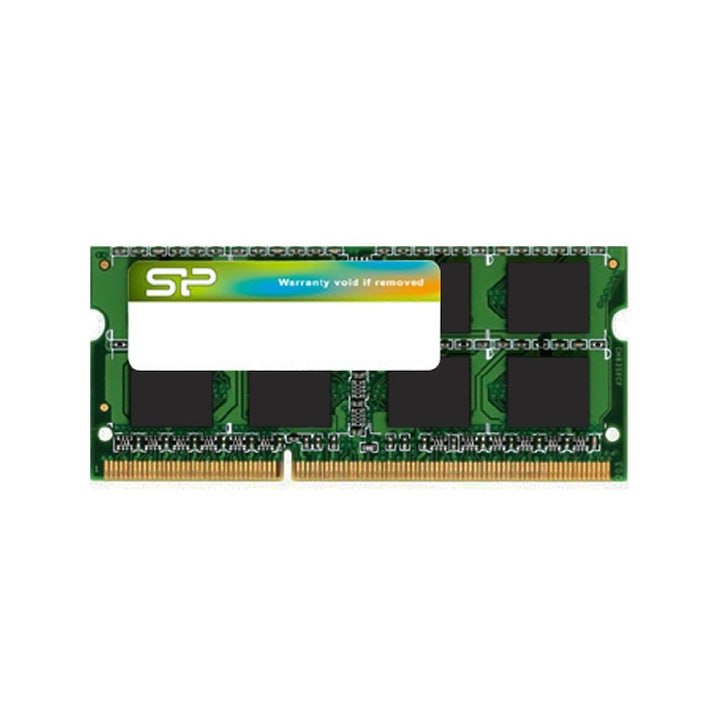 Памет за лаптоп, Silicon Power DDR3-1600, SO-DIMM, 8GB, Non-ECC, 512Mx8 SP008GBSTU160N02