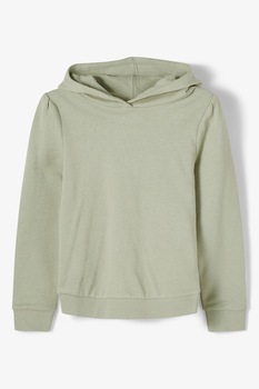 NAME IT, Hanorac din bumbac organic, Verde pal NAME IT, Hanorac din bumbac organic, Verde pal