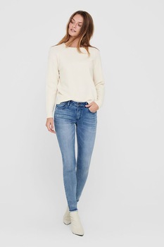 JdY, Blugi skinny Sonja, Bleumarin/Alb prafuit, XS-L32 JdY, Blugi skinny Sonja, Bleumarin/Alb prafuit, XS-L32