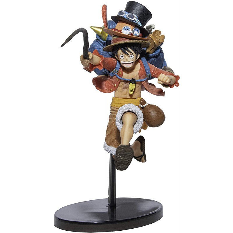 Figurina One Piece Three Brothers Portgas Monkey D. Luffy , 11cm, Multicolor