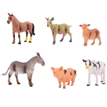Set 6 figurine din cauciuc, animale domestice Set 6 figurine din cauciuc, animale domestice