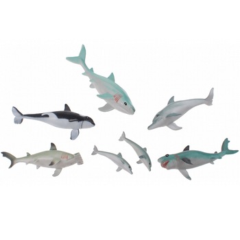 Set 7 figurine din cauciuc, animale marine Set 7 figurine din cauciuc, animale marine
