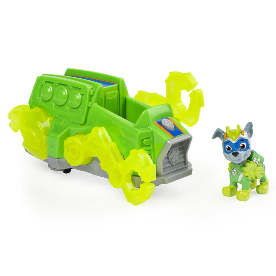 Set de joaca Rocky Deluxe Vehicle Patrula Catelusilor Mighty Pups Charged Up