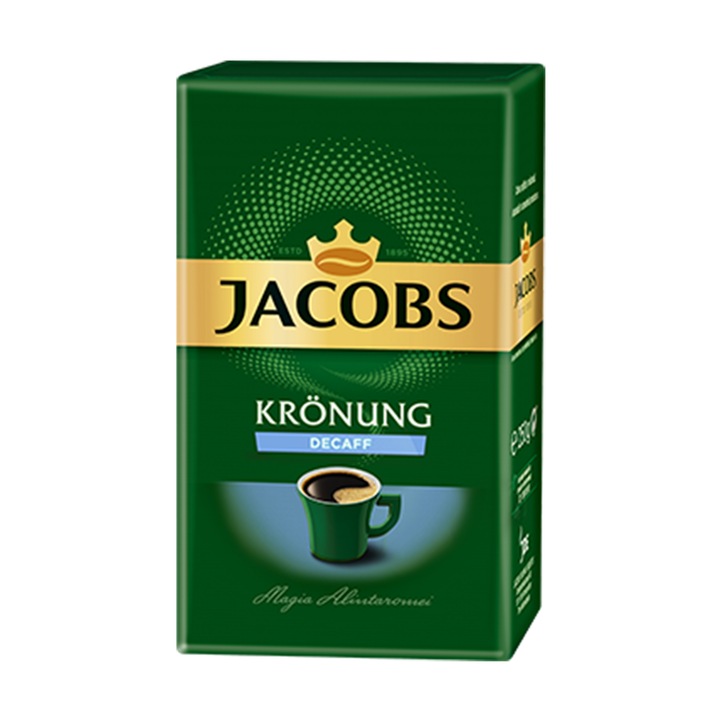 Cafea macinata decofeinizata Jacobs Kronung Alintaroma, 250g