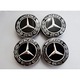 Set 4 capace roti 75mm compatibil jante aliaj Mercedes-Benz negru/argintiu