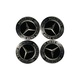 Set 4 capace roti 75mm compatibil jante aliaj Mercedes-Benz negru/argintiu