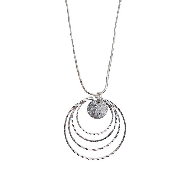 Lantisor dama, argintiu, 42 cm lungime