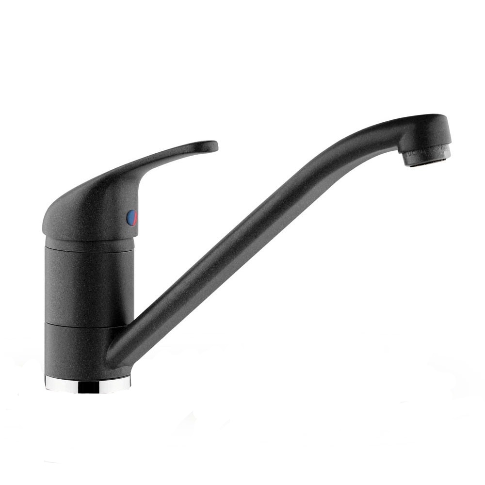 Baterie bucatarie, Pyramis Modo 095300701, stativa, monocomanda, granit negru