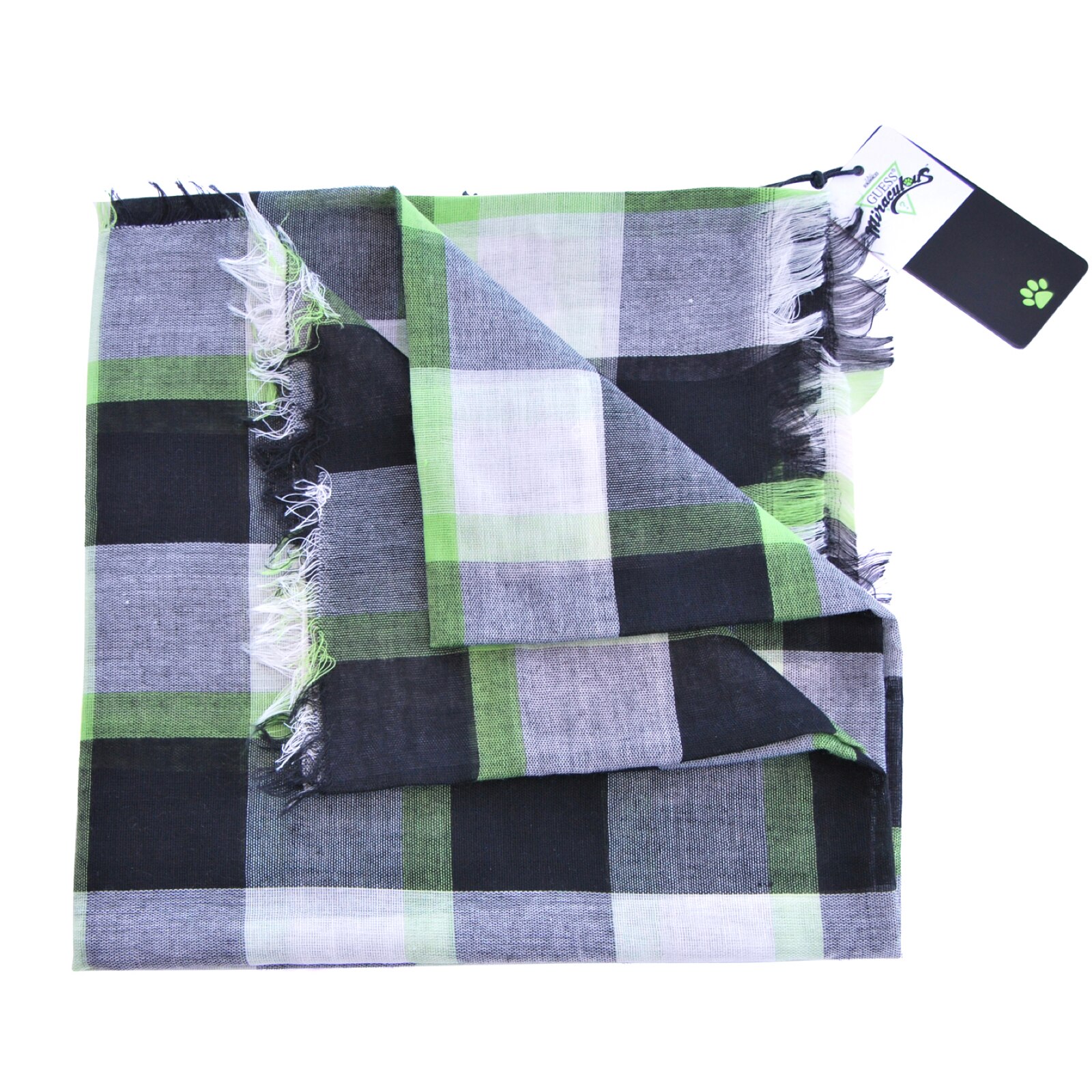 Fular Guess subtire in carouri pentru copii, multicolor, marime universal