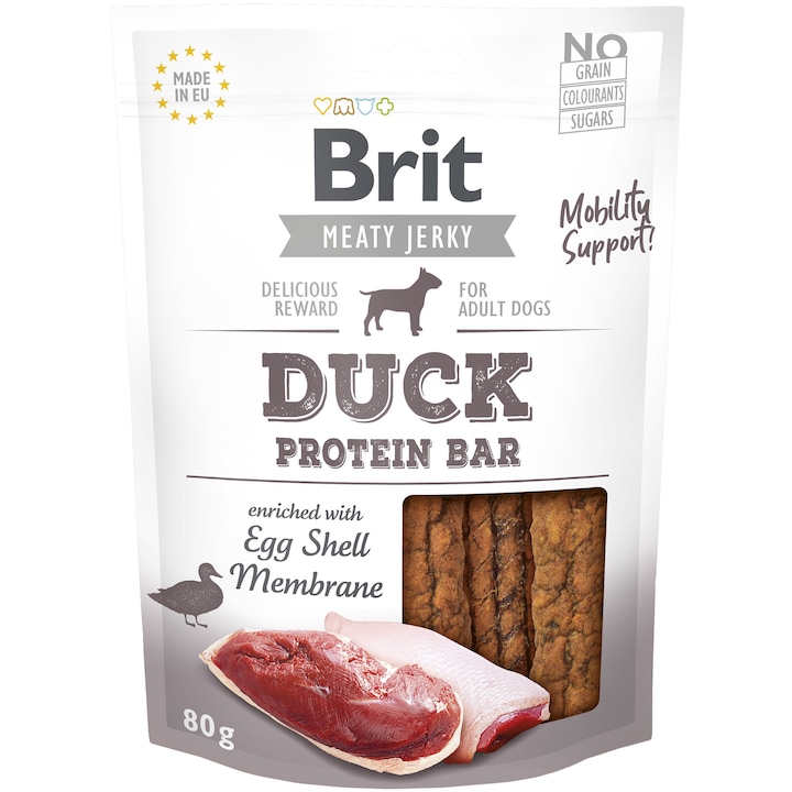 Награди за кучета Brit Jerky Duck Protein Bar, 80 гр