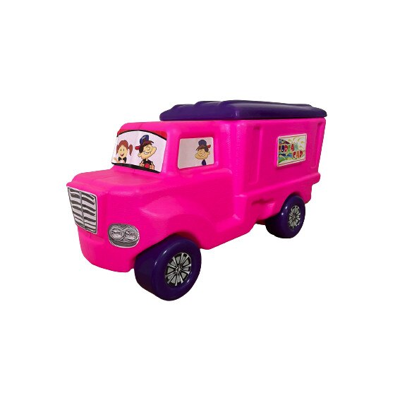 Camion Huby Toys cu spatiu de depozitare, roz