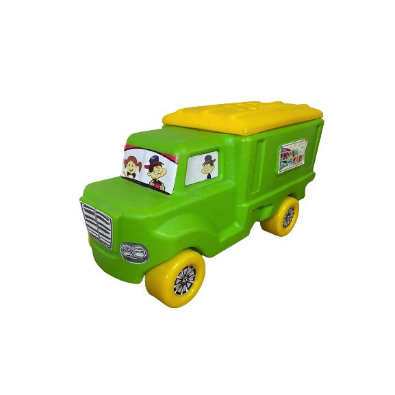 Camion Huby Toys cu spatiu de depozitare, verde
