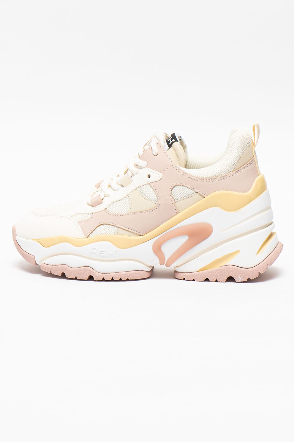 ASH, Pantofi sport din piele cu insertii din material textil Born