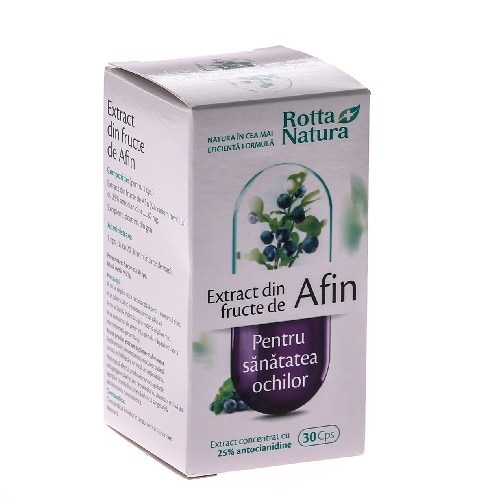 Extract din Fructe de Afin, 30 capsule, Rotta Natura