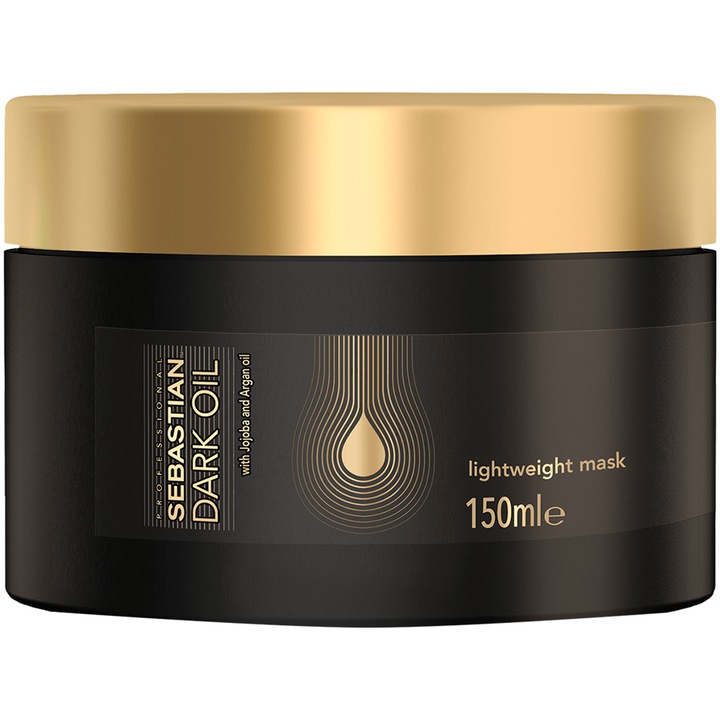 Masca de hidratare si stralucire pentru par Sebastian Professional Dark Oil cu formula usoara, 150 ml