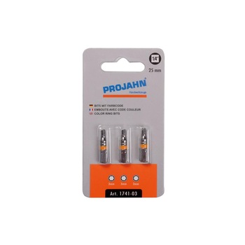 Set de biti colorati hexagonali Hex 6 mm PROJAHN 1/4 Set de biti colorati hexagonali Hex 6 mm PROJAHN 1/4