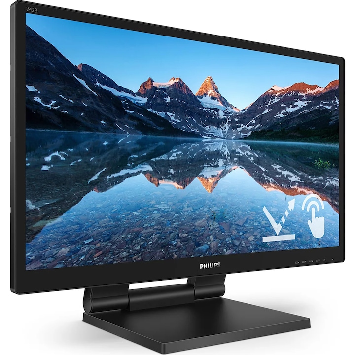 Philips 242B9TL/00 SmoothTouch LED Monitor, 23.8", IPS, Full HD, 60Hz, 5ms, FlickerFree, DisplayPort, HDMI, DVI, VGA, USB
