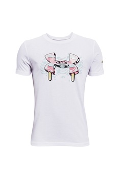 Under Armour, Tricou pentru fitness Popsicle, Alb Under Armour, Tricou pentru fitness Popsicle, Alb