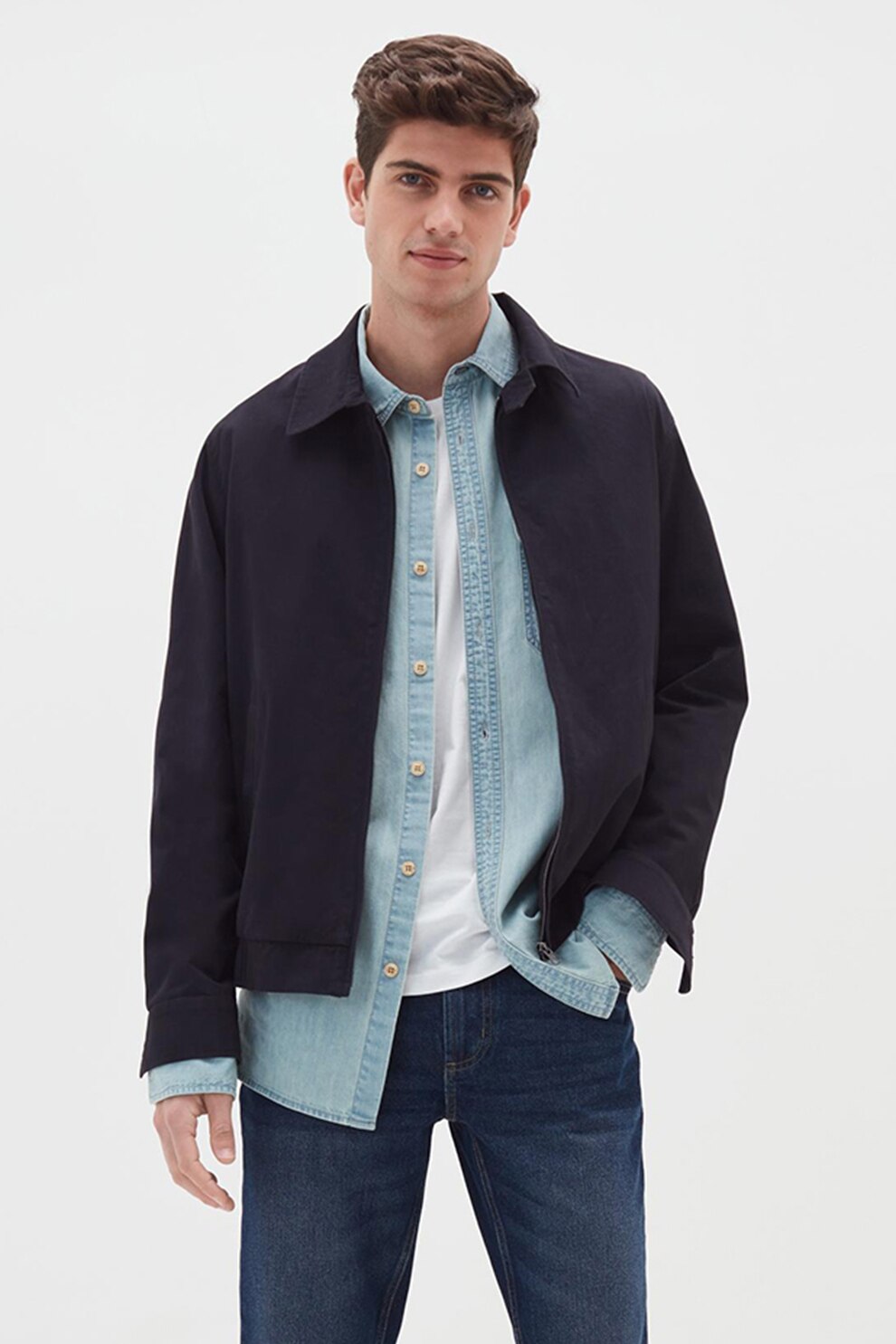 OVS, Jacheta usoara cu guler ascutit, Bleumarin