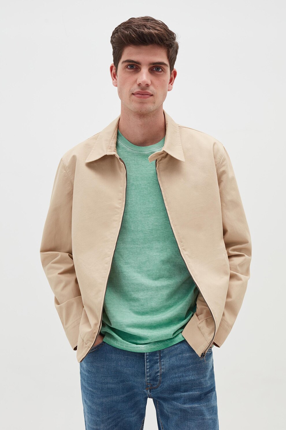 OVS, Jacheta usoara cu guler ascutit, Bej