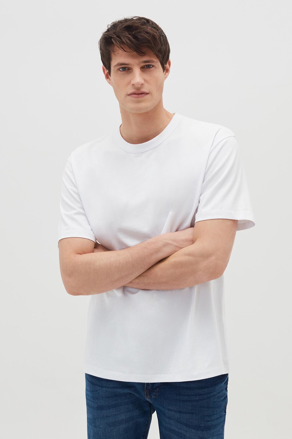 OVS, Tricou cu decolteu la baza gatului, Alb