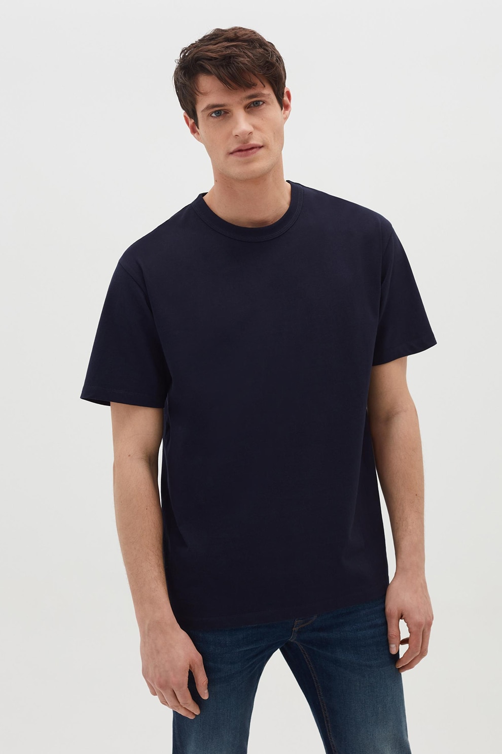 OVS, Tricou cu decolteu la baza gatului, Bleumarin