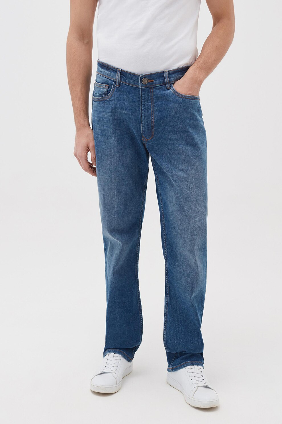 OVS, Blugi cu aspect decolorat, Albastru