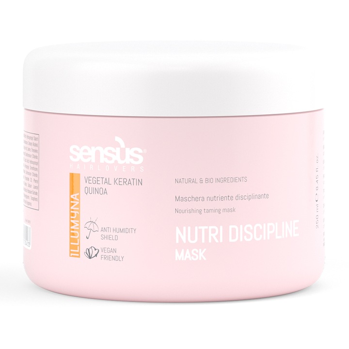 Masca nutritiva pentru parul cret, Sensus Illumyna Nutri Discipline Mask 250 ml