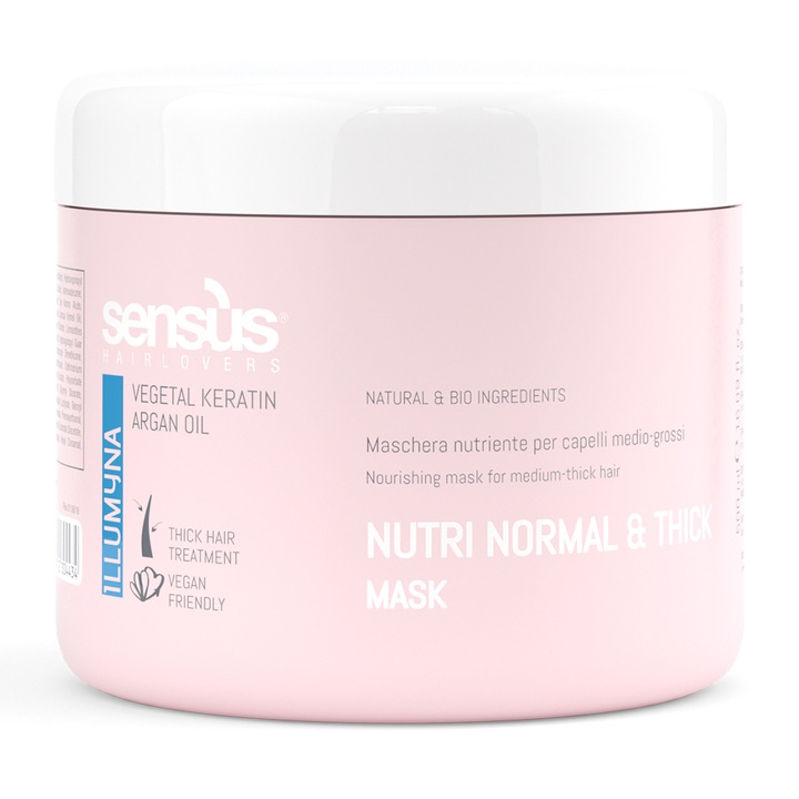 Masca nutritiva cu keratina, Sensus Illumyna Nutri Normal&Thick Mask 500 ml