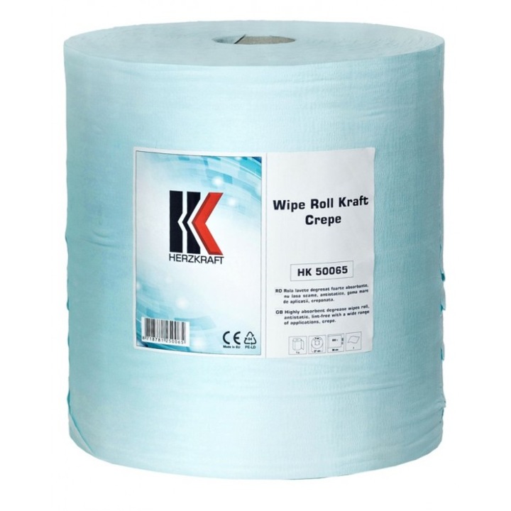 Rola lavete degresat Kraft Crepe, 500 foi, 30x33cm
