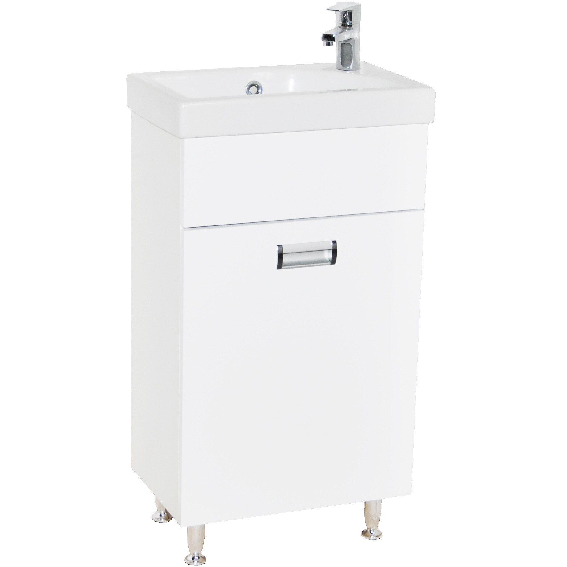 Baza si lavoar , Badenmob , seria 100 - 45cm , Alb