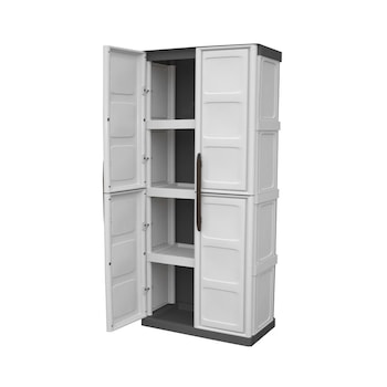 Dulap plastic 2 usi ArtPlast inalt, balamale de otel si 3 rafturi bej 700x390x1650mm Dulap plastic 2 usi ArtPlast inalt, balamale de otel si 3 rafturi bej 700x390x1650mm