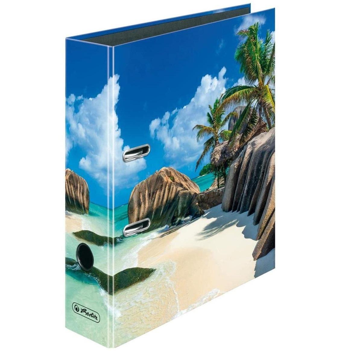 Biblioraft Herlitz MaxFile plastifiat, 8 cm Insulele Seychelles