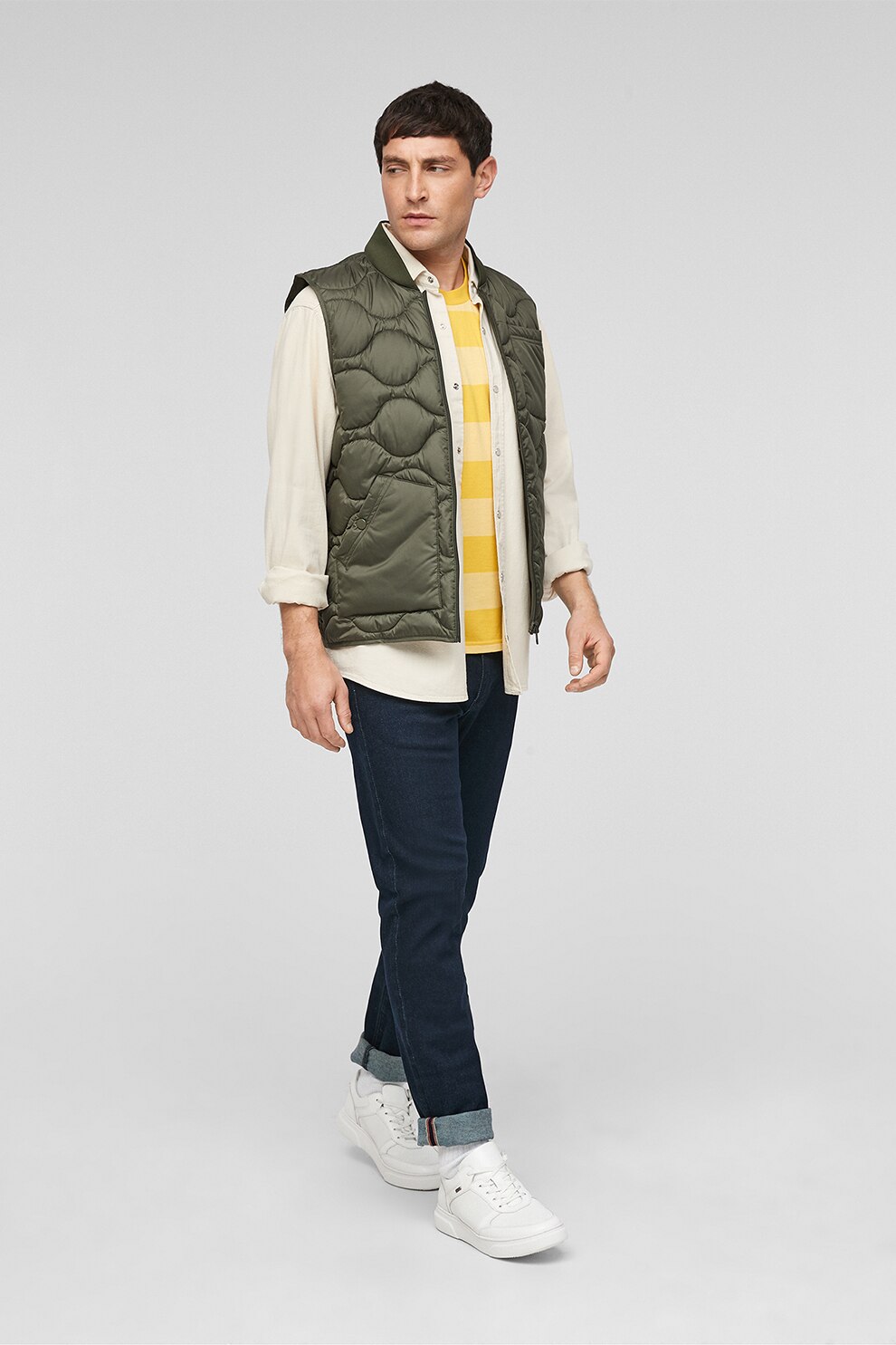 s.Oliver, Camasa regular fit cu buzunare pe piept, Bej deschis