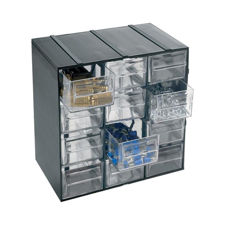 Cutie depozitare ARTPLAST cu 12 sertare transparente 190x142x228mm