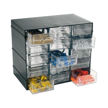 Cutie depozitare ARTPLAST cu 15 sertare transparente 228x140x190mm Cutie depozitare ARTPLAST cu 15 sertare transparente 228x140x190mm