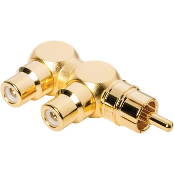 Splitter RCA tip Y, tata - 2x mama, Audioquest M22F-HRD, placat cu aur Splitter RCA tip Y, tata - 2x mama, Audioquest M22F-HRD, placat cu aur