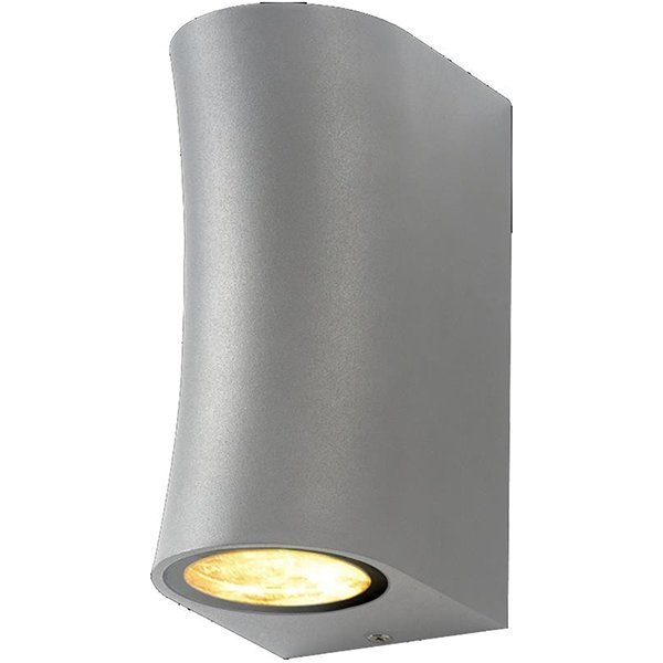 Lampa de perete, Optonica, 2x GU10, 68x92x150 mm, Silver