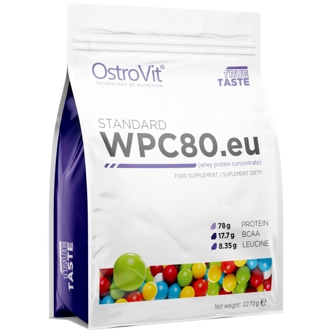 Supliment alimentar OstroVit Whey Protein Concentrate 80%, Bubble Gum, 2270 gr