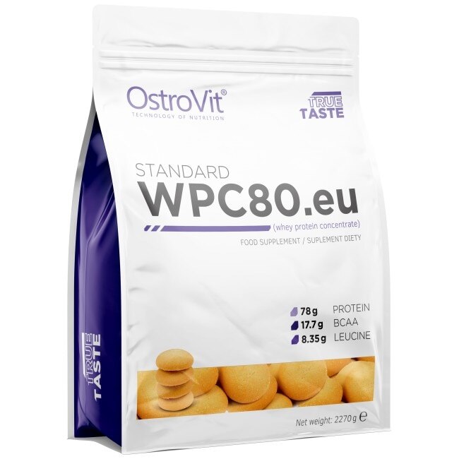 Supliment alimentar OstroVit Whey Protein Concentrate 80%, Cookies, 2270 gr