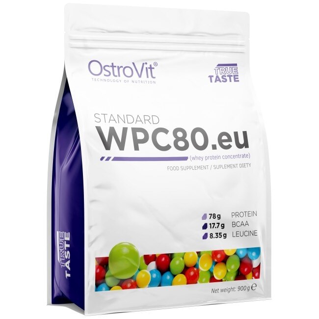 Supliment alimentar OstroVit Whey Protein Concentrate 80%, Bubble Gum, 900 gr