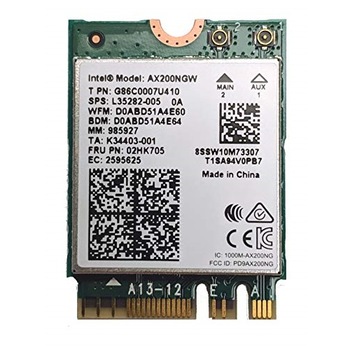 Placa de retea, Intel, Dual Band Wireless-AX200NGW WLAN/Wi-Fi 6 M.2 2230 2x2 M.2/A-E-Key, Wi-Fi 6 AX200,2.4GHz/5GHz Bluetooth 5.1, M.2/A-E-Key 802.11ax Placa de retea, Intel, Dual Band Wireless-AX200NGW WLAN/Wi-Fi 6 M.2 2230 2x2 M.2/A-E-Key, Wi-Fi 6 AX200,2.4GHz/5GHz Bluetooth 5.1, M.2/A-E-Key 802.11ax