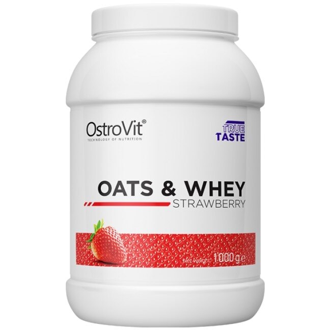 Supliment alimentar OstroVit Oats & Whey, Fructe de padure 1000 gr