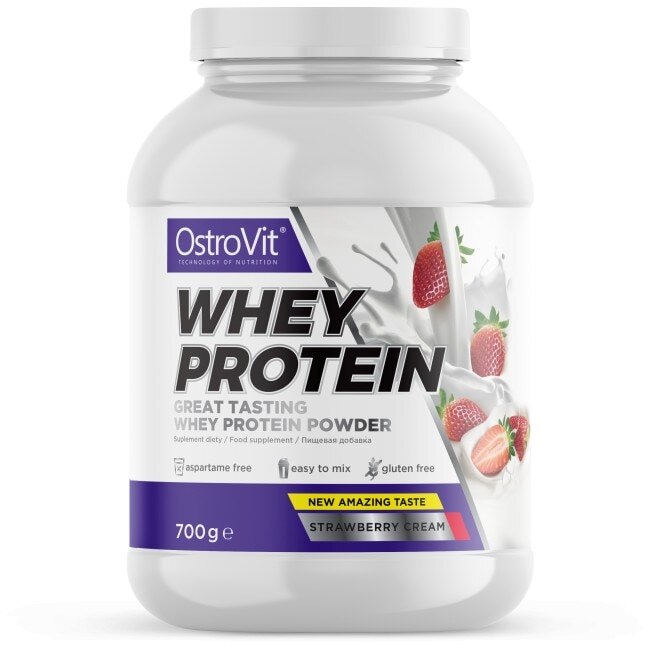 Supliment alimentar OstroVit Whey Protein, Crema de fructe de padure, 700 gr