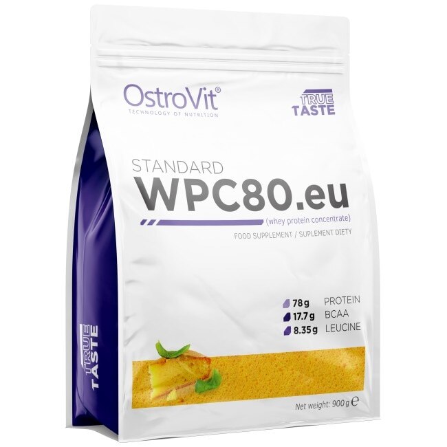 Supliment alimentar OstroVit Whey Protein Concentrate 80%, Tort de casa, 900 gr
